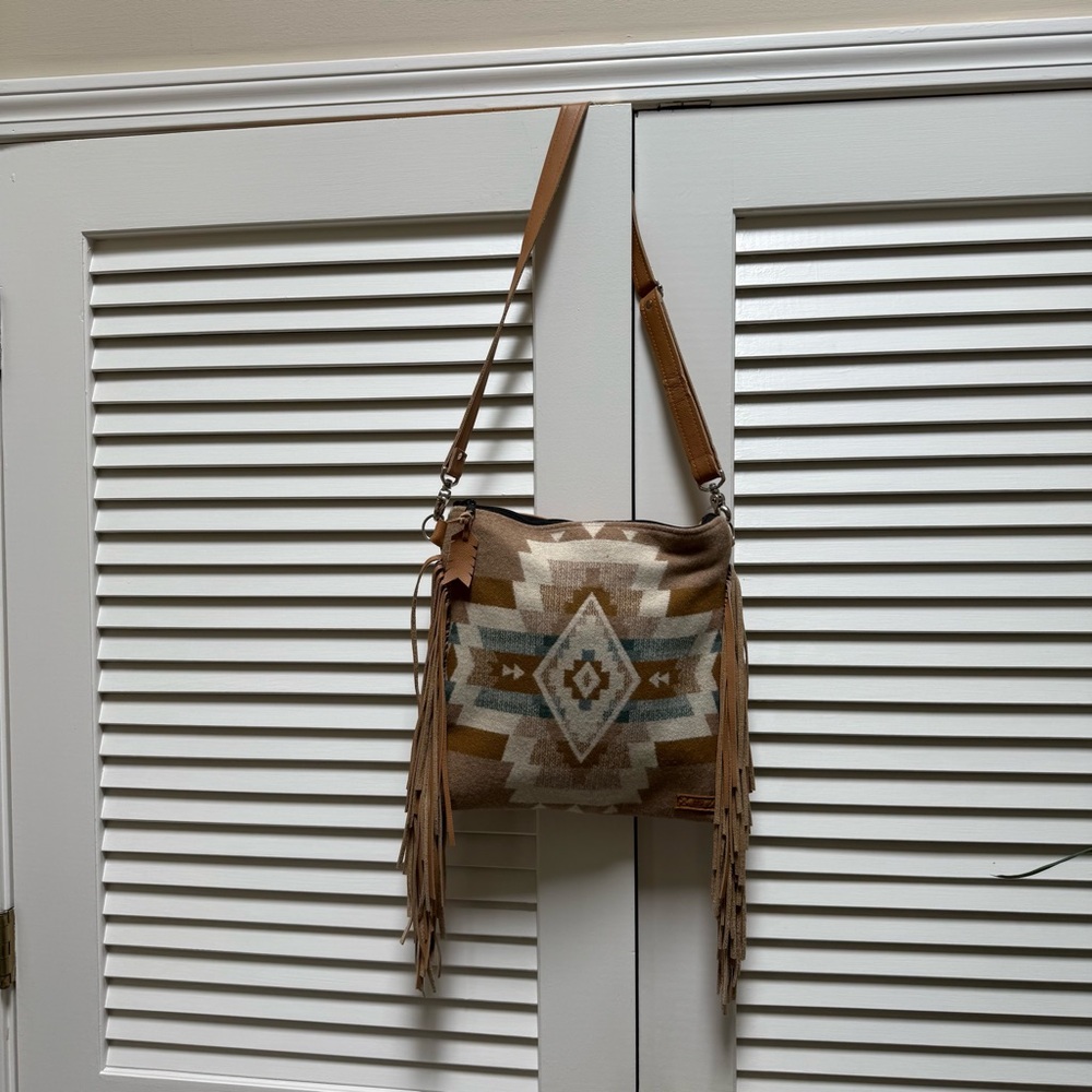 Mercy Grey Design Pendleton Fringe Crossbody - Picture 3 of 6